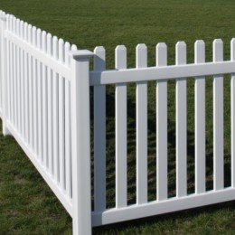 Vinyl Picket Fence Open Straight Top With Dog Ear Tampa