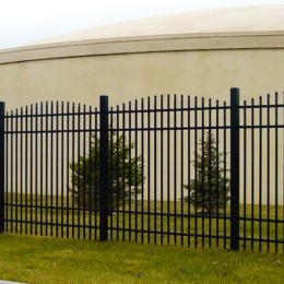 Aluminum Fence 3-Rail Spear Top Convex Northdale Florida