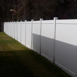 White Vinyl Privacy Fence Installation Lutz Florida